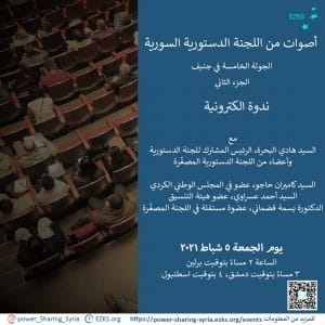 Voices from the Syrian Constitutional Committee – The Fifth Round (Part 2)